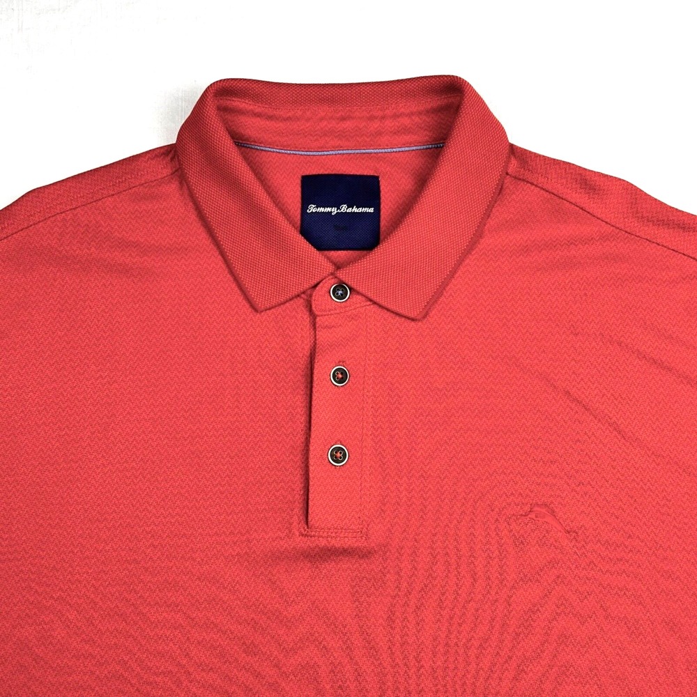 Tommy Bahama Polo Shirt‎ Men's XXL Red Modal Stretch Golf Casual Beach VERY SOFT